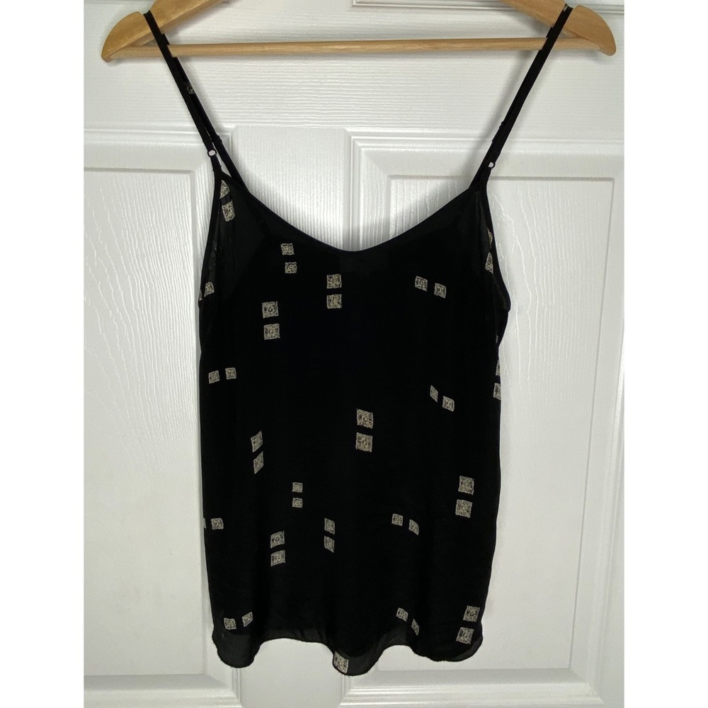 Aritzia Wilfred Black Silk Cami Top Sz XXS